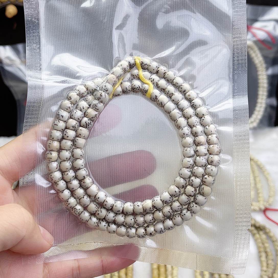 6*5原生态石玉料桶珠长串108颗