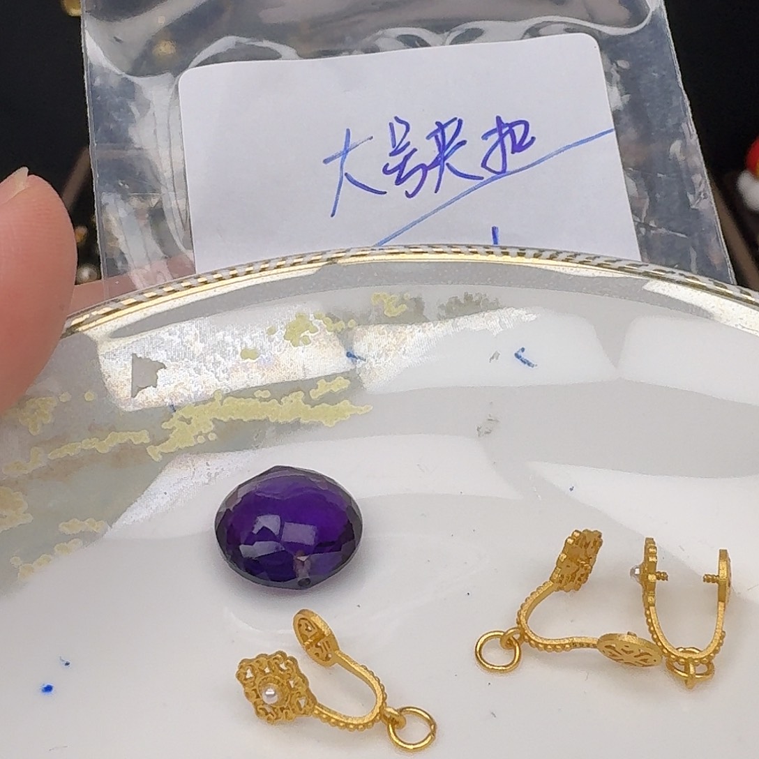 紫晶颈饰银S925镶嵌紫水晶925镶嵌23