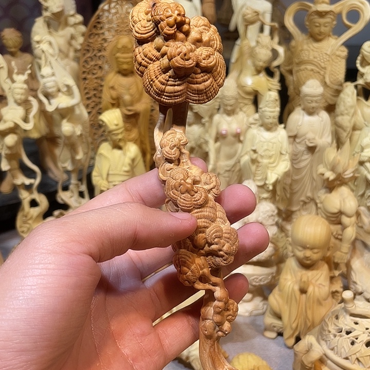 黄杨木小瑕疵崖柏如意