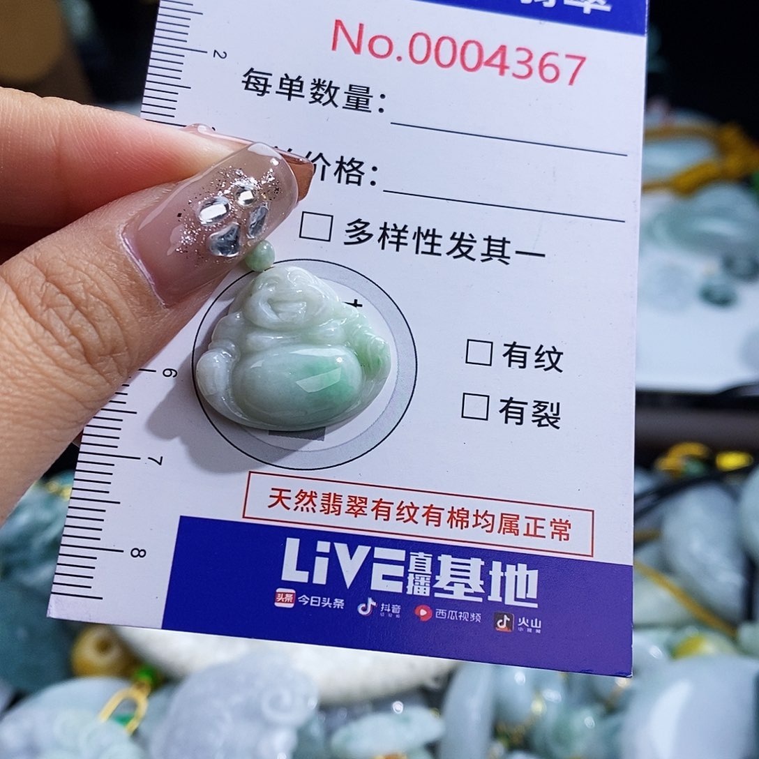 翡翠未镶嵌颈饰4367