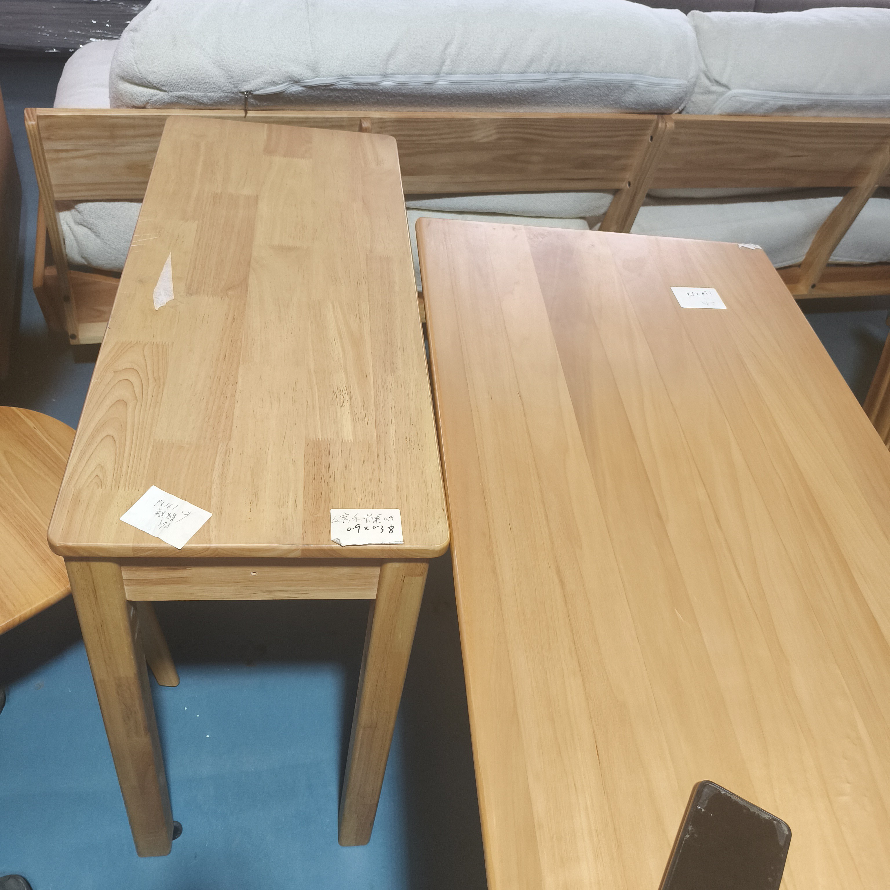 原始原素书桌0.9*0.38+橡胶木椅子