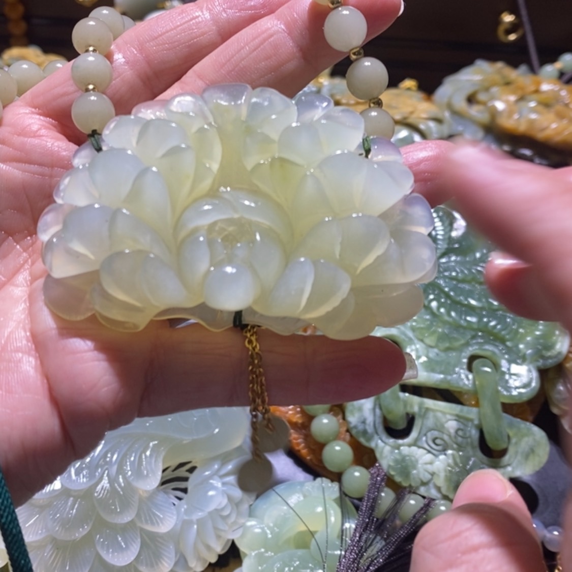 【闪购商品】岫玉毛衣链未镶嵌