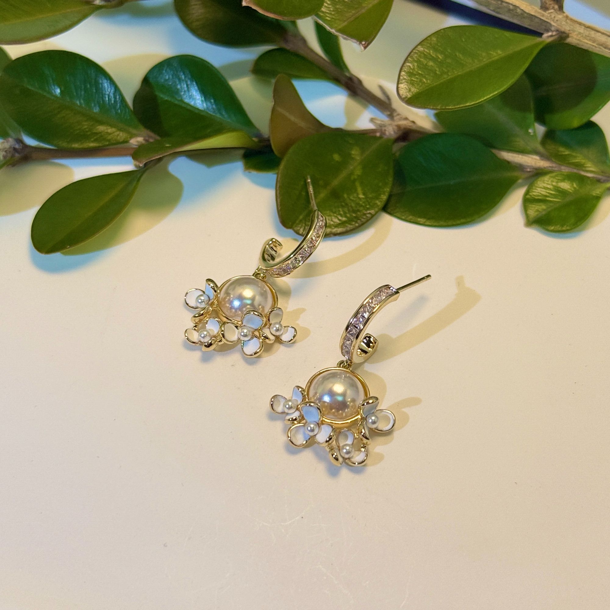 九小尚 铜合金珐琅耳饰 R1312秋季冬季冬天过年耳饰耳环