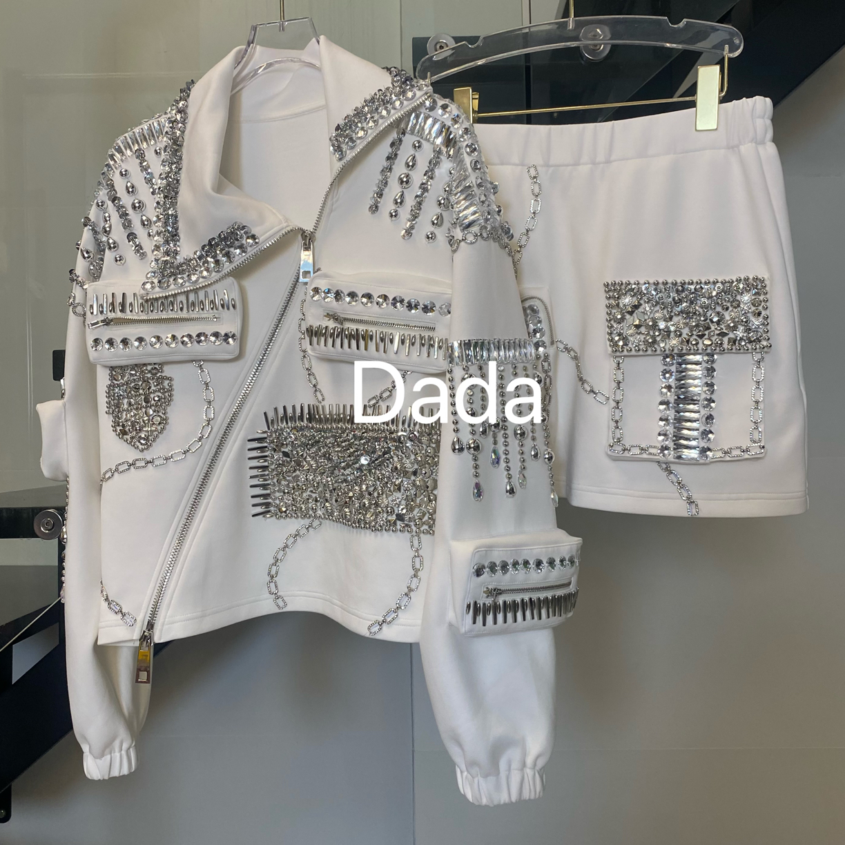 Dada设计款新款重工个性款休闲时尚百搭洋气宽松套装C15659