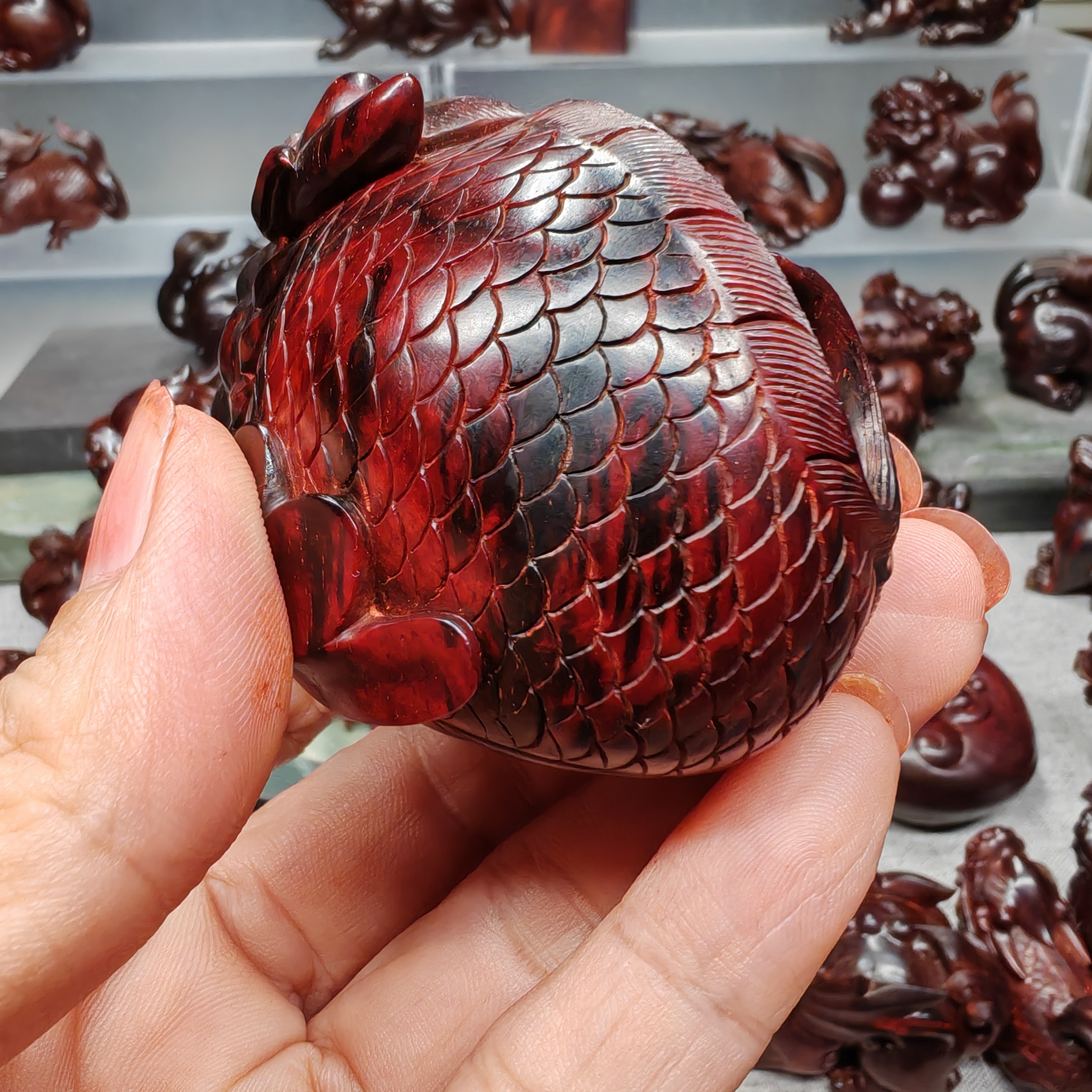 印度小叶紫檀精品鱼化龙