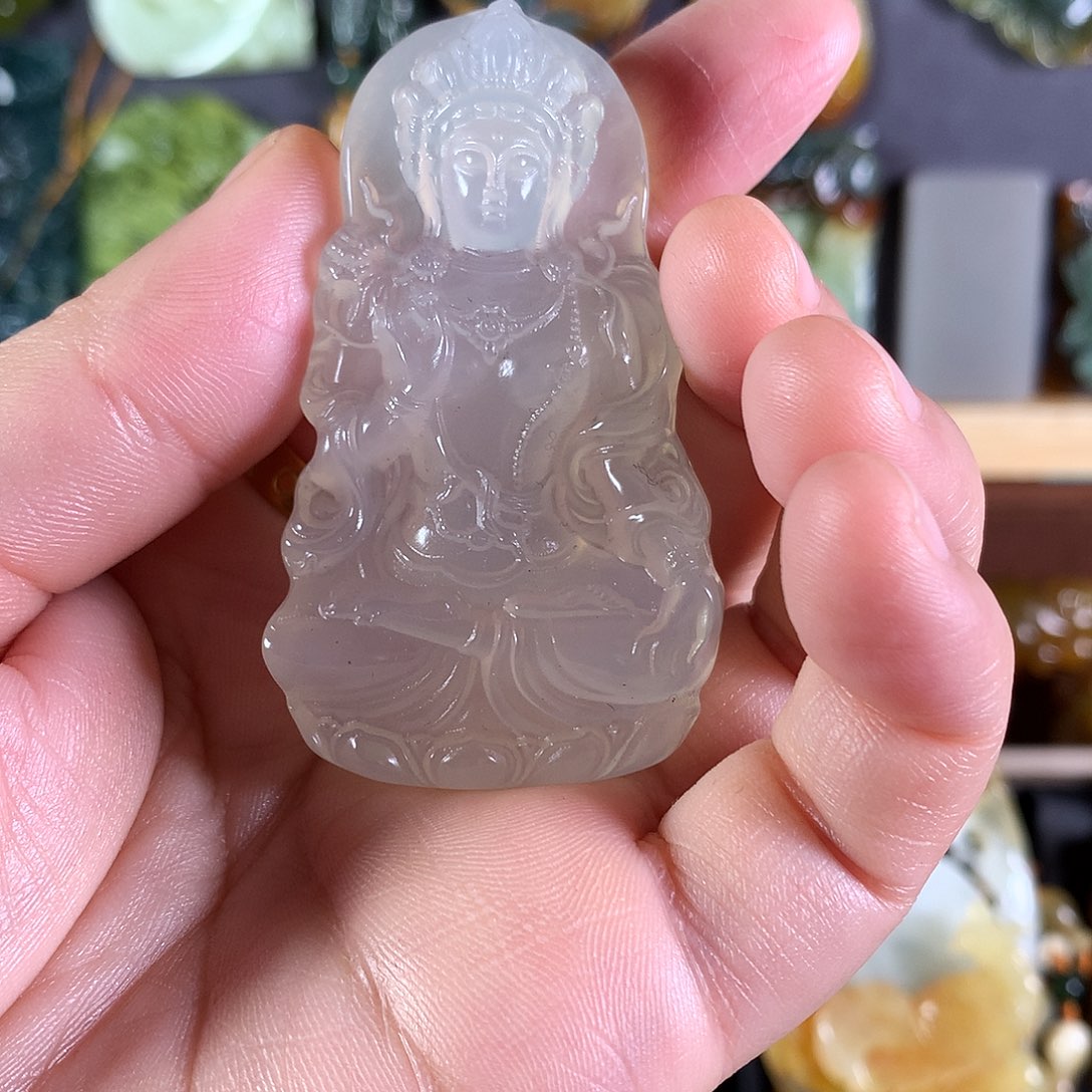 蛇纹石玉未镶嵌吊坠(赠链)
