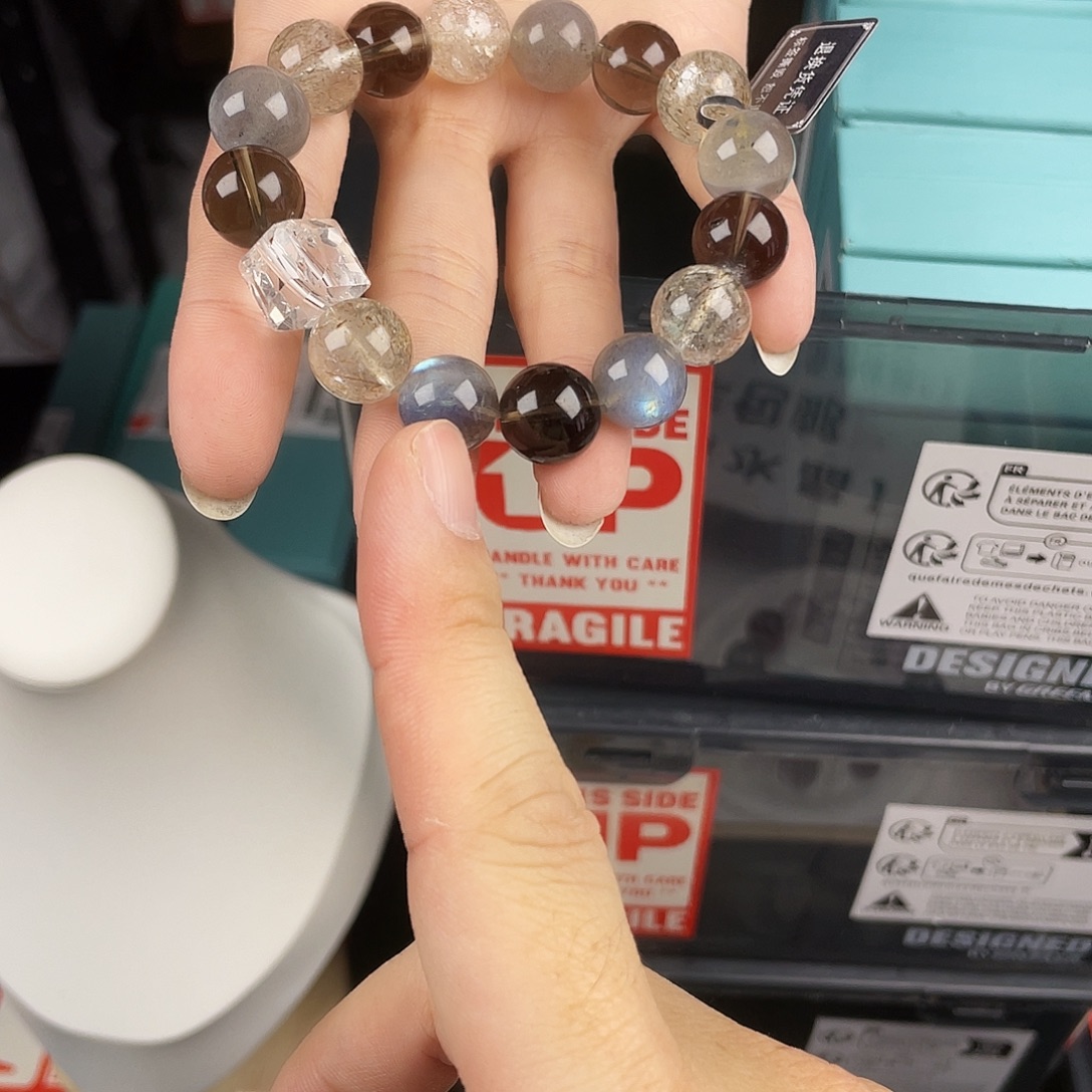 水晶手链银S925镶嵌