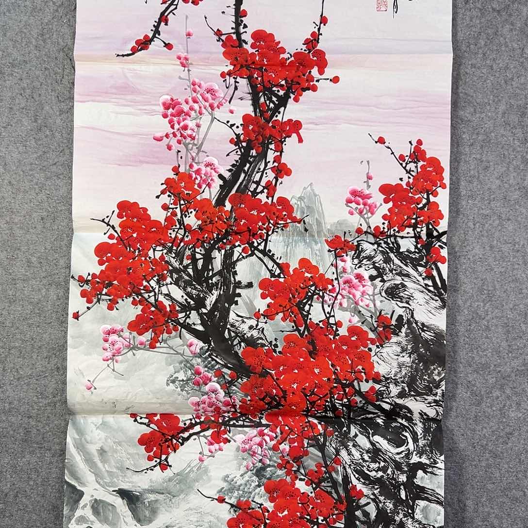 国画272 花鸟在此鸣叫时还要一