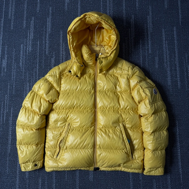 99新 MONCLER 纯色徽标Logo拉链连帽羽绒服/尺码2/9451