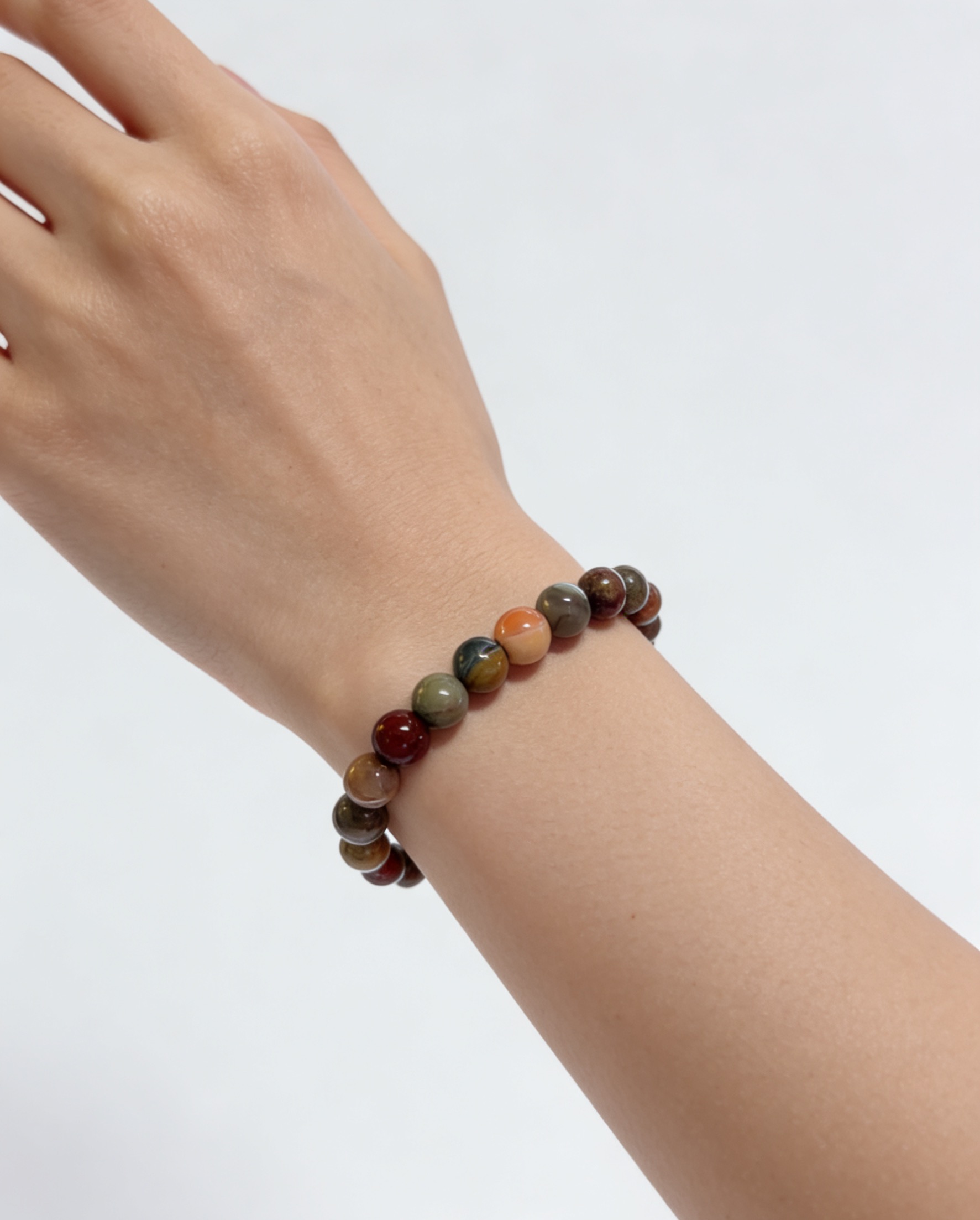 121402阿拉善玛瑙单圈手串-多样性发其一