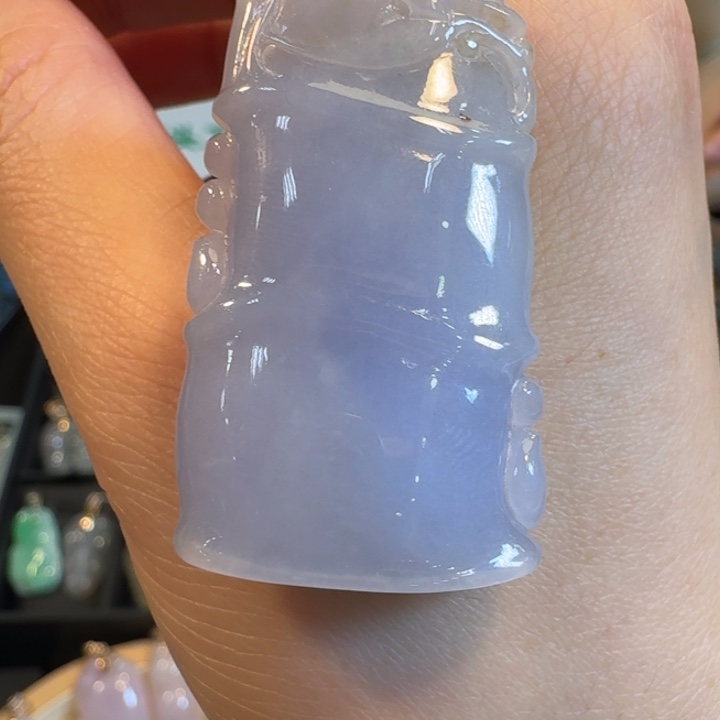 翡翠未镶嵌挂件节节高