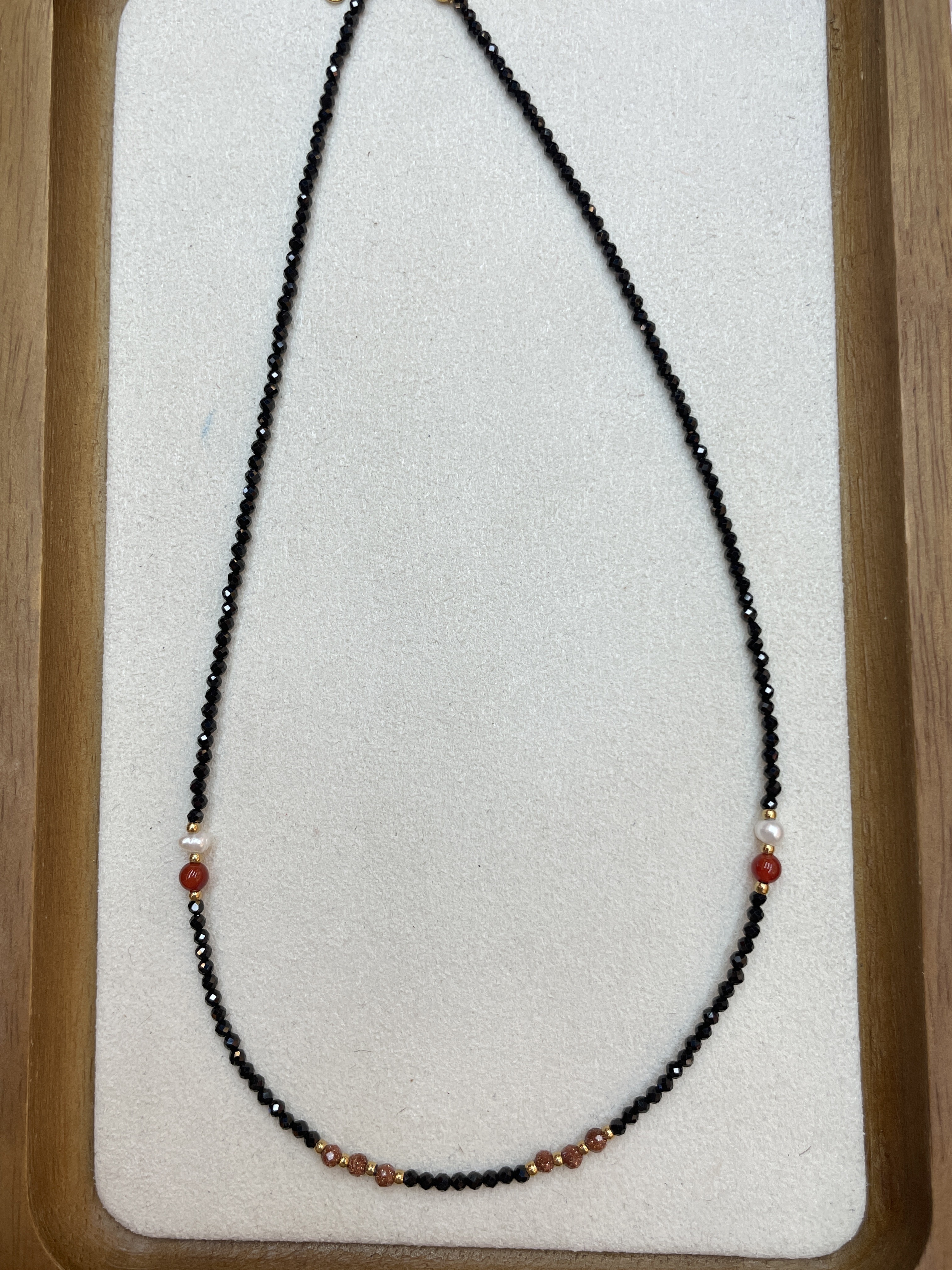 尖晶石南红珍珠项链