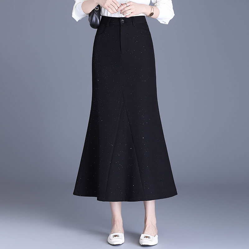 鱼尾裙女2025春季新款垂坠感显瘦包臀长裙半身裙气质西装裙子