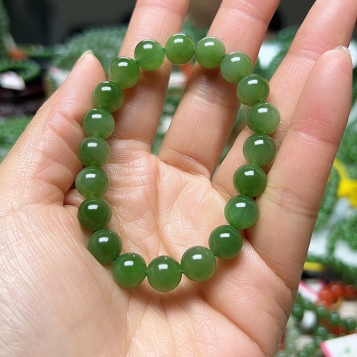 和田玉（碧玉）手链未镶嵌
