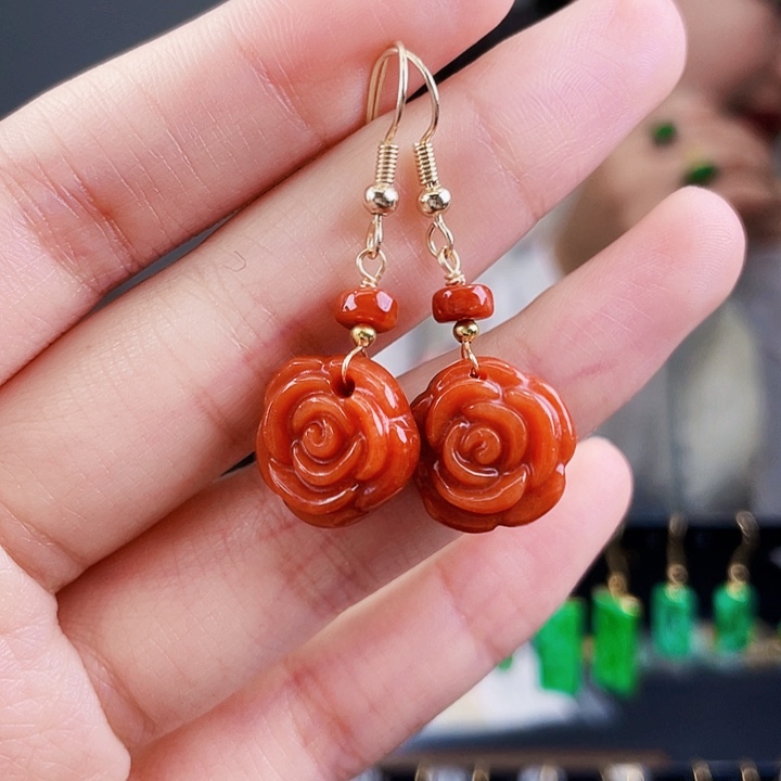 翡翠耳饰未镶嵌饰品