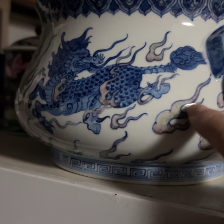 悠***然缸景德镇陶瓷水洗手工手绘的
