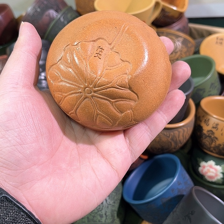 茶杯绿泥全手工紫砂主人杯