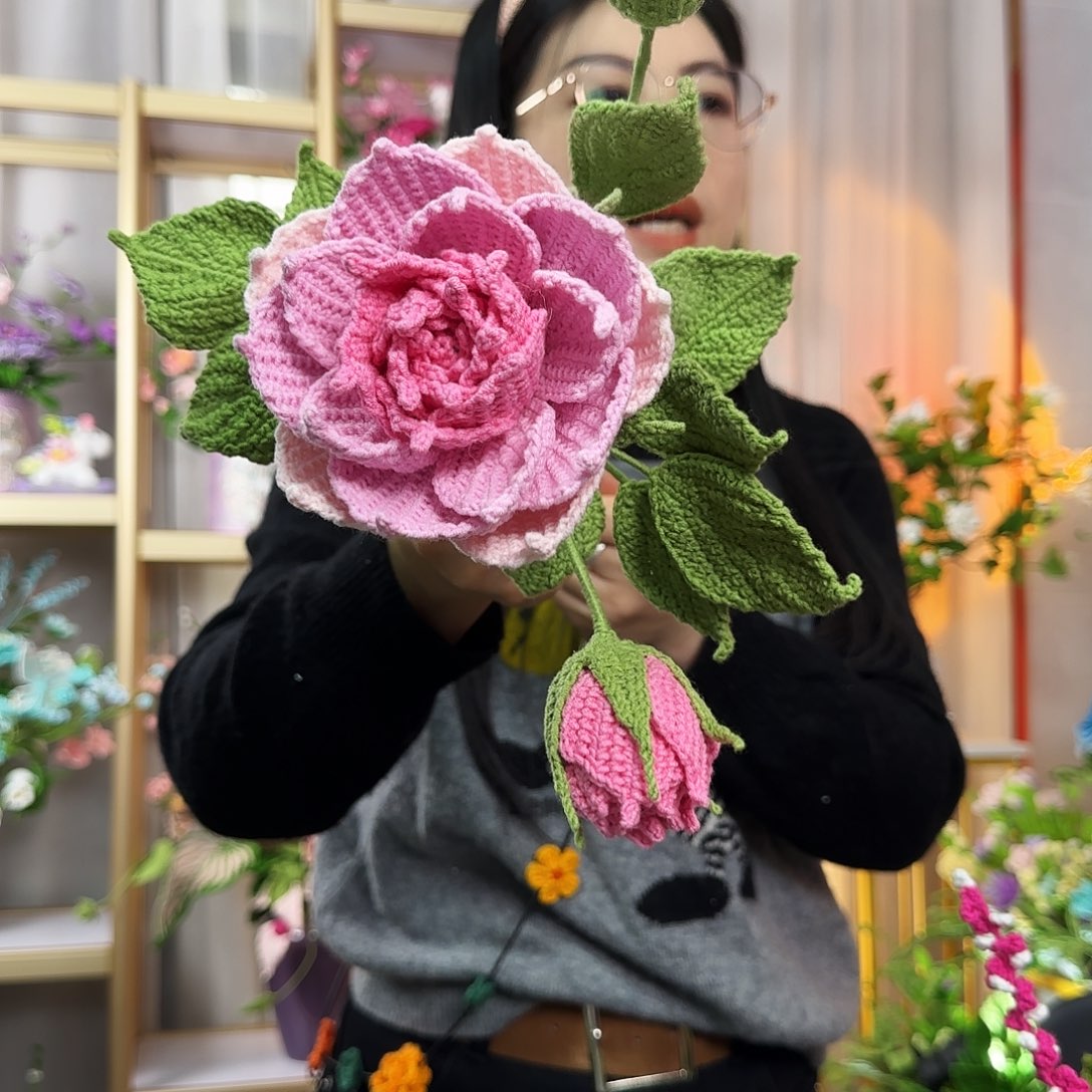 纯手工钩织钩织花束