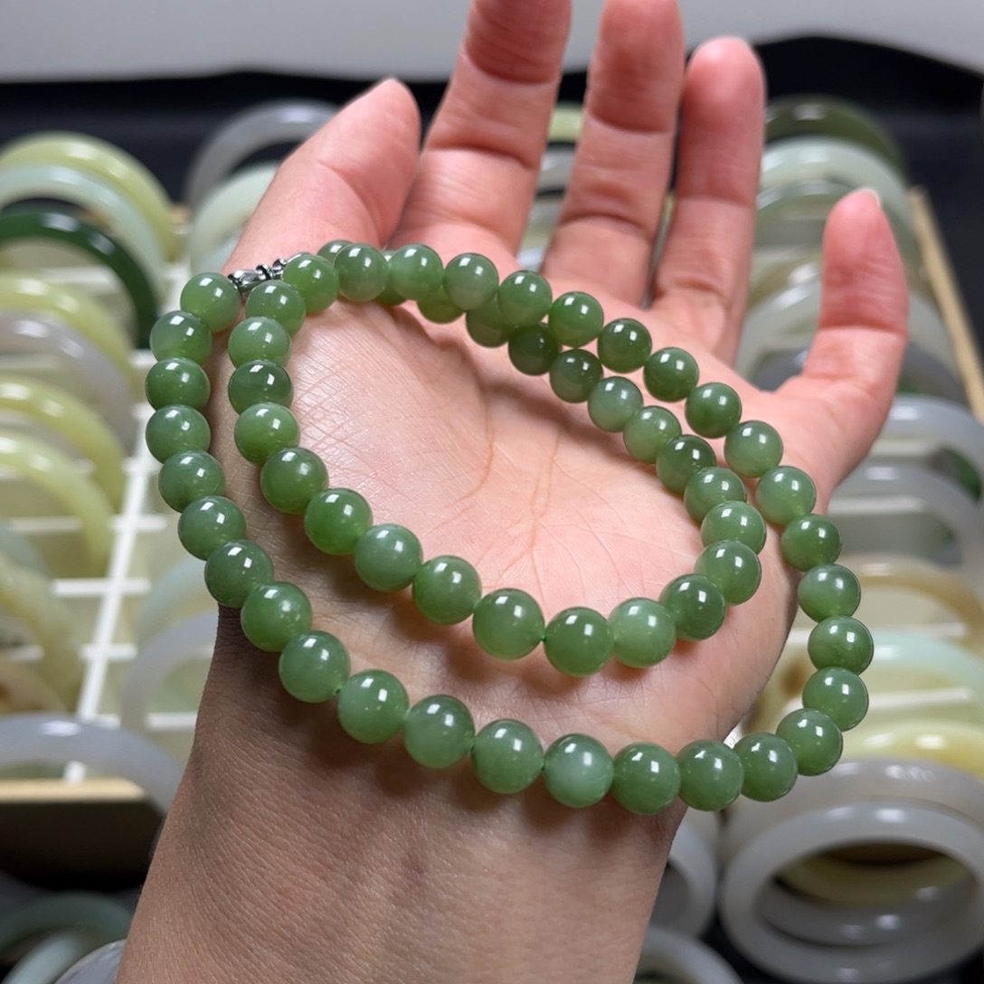 和田玉（碧玉）未镶嵌项链