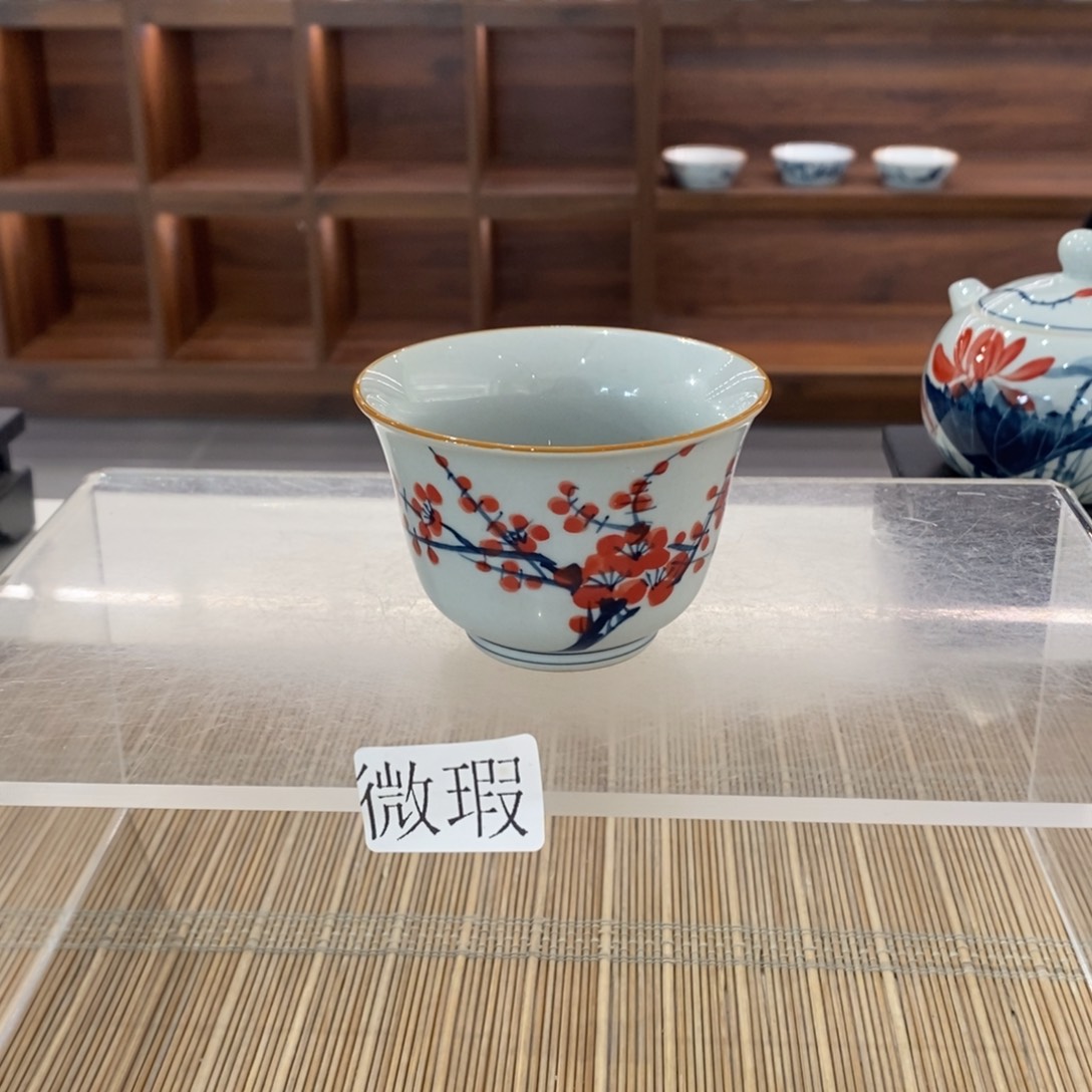 釉下彩老陶泥手工绘制