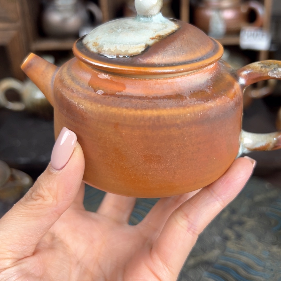 杯柴烧茶器中白壶