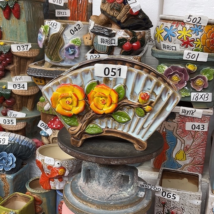 粗陶材质多肉花盆