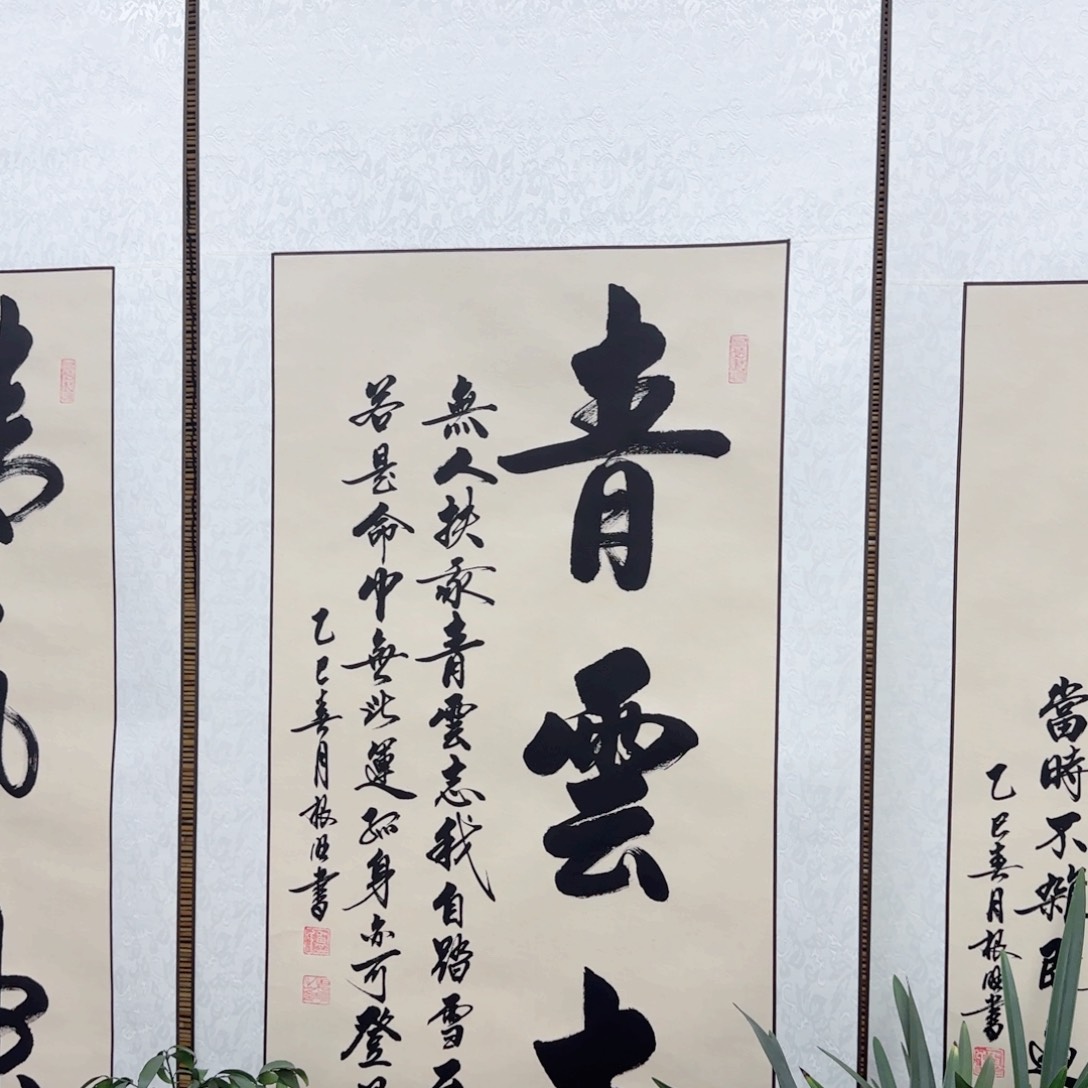 书法卢老师青云志竖轴