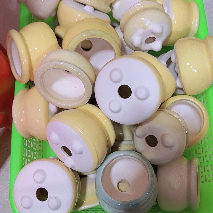 陶瓷花盆当场凑满12包邮随机微瑕6个