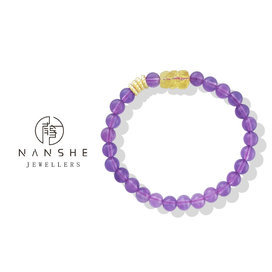 NANSHE/南奢 【貔极泰来】蜜蜡貔貅DIY紫水晶（多样性发其一）FFL1302