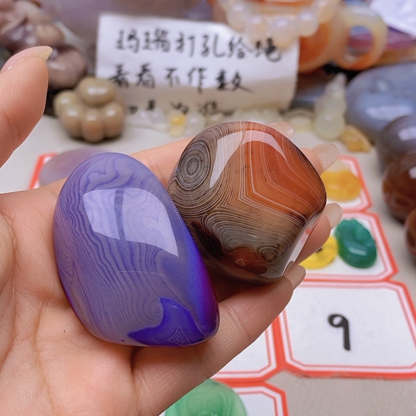 【闪购商品】未镶嵌玛瑙/玉髓珠宝半成品老*