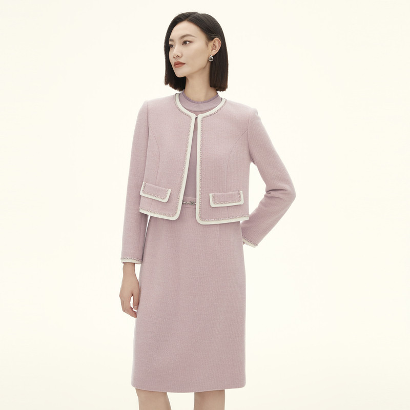 【CC专属】气质优雅红色针织连衣裙女2025冬装新款通勤A字裙