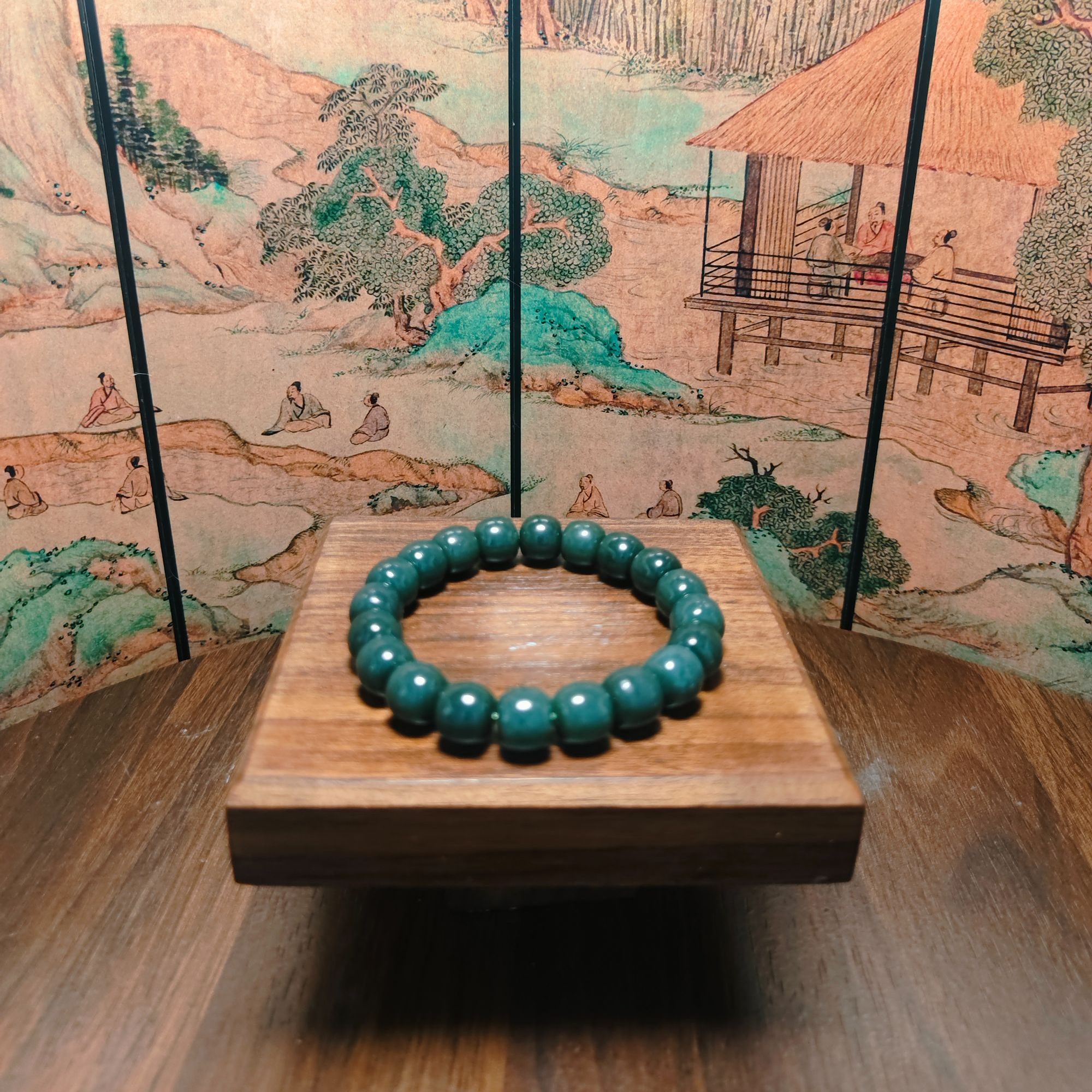 M和田玉桶珠手串（卡10）0157