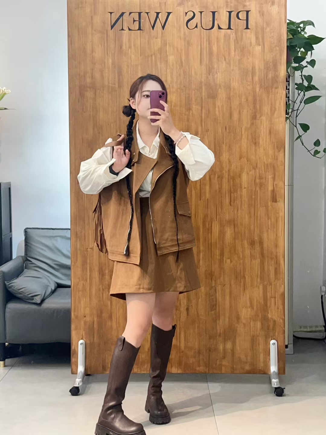 学院风西装半身裙西裤套装时尚百搭