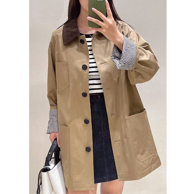 原单非市面货！"原厂单露珠棉"灯芯绒风衣B216