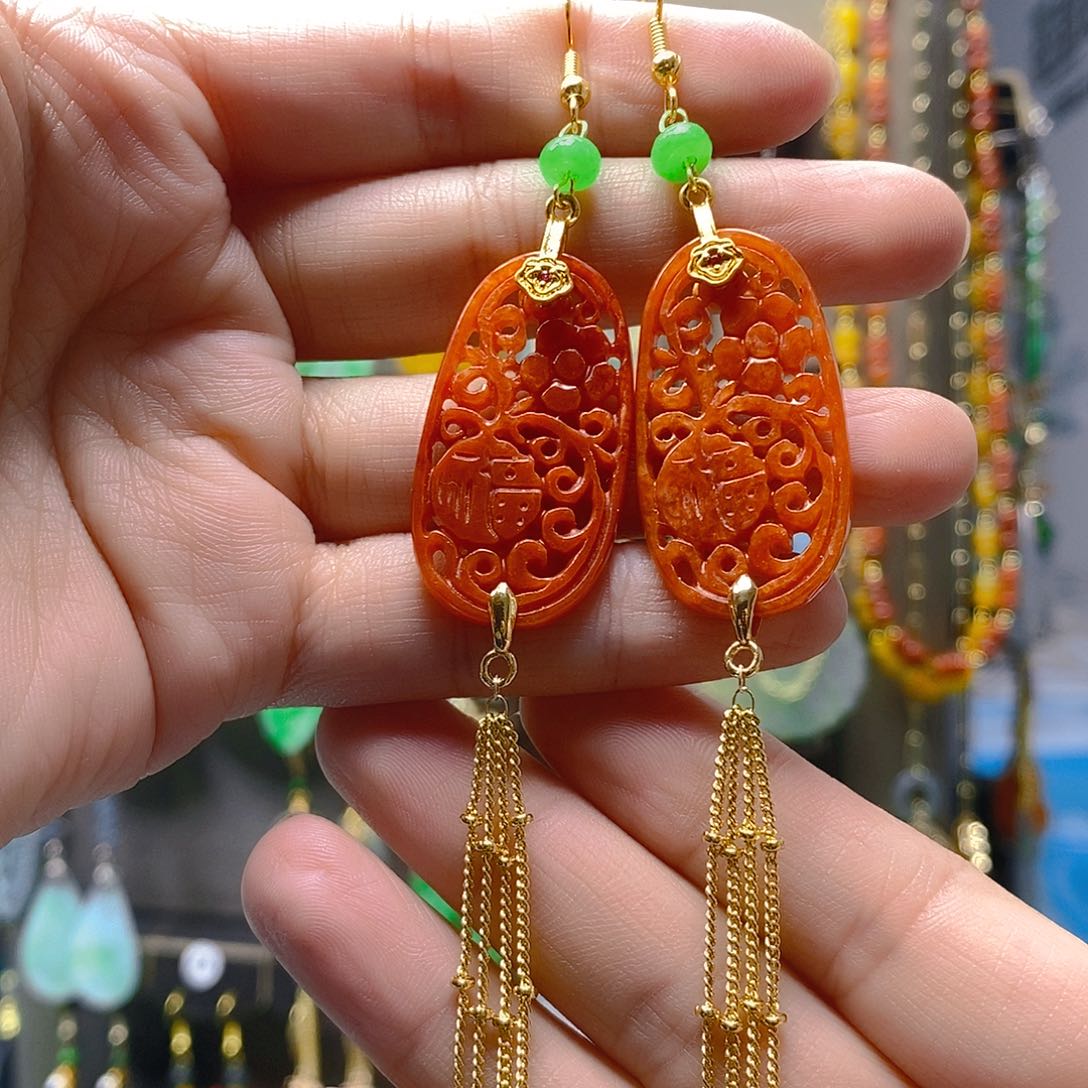 未镶嵌翡翠耳饰翡翠