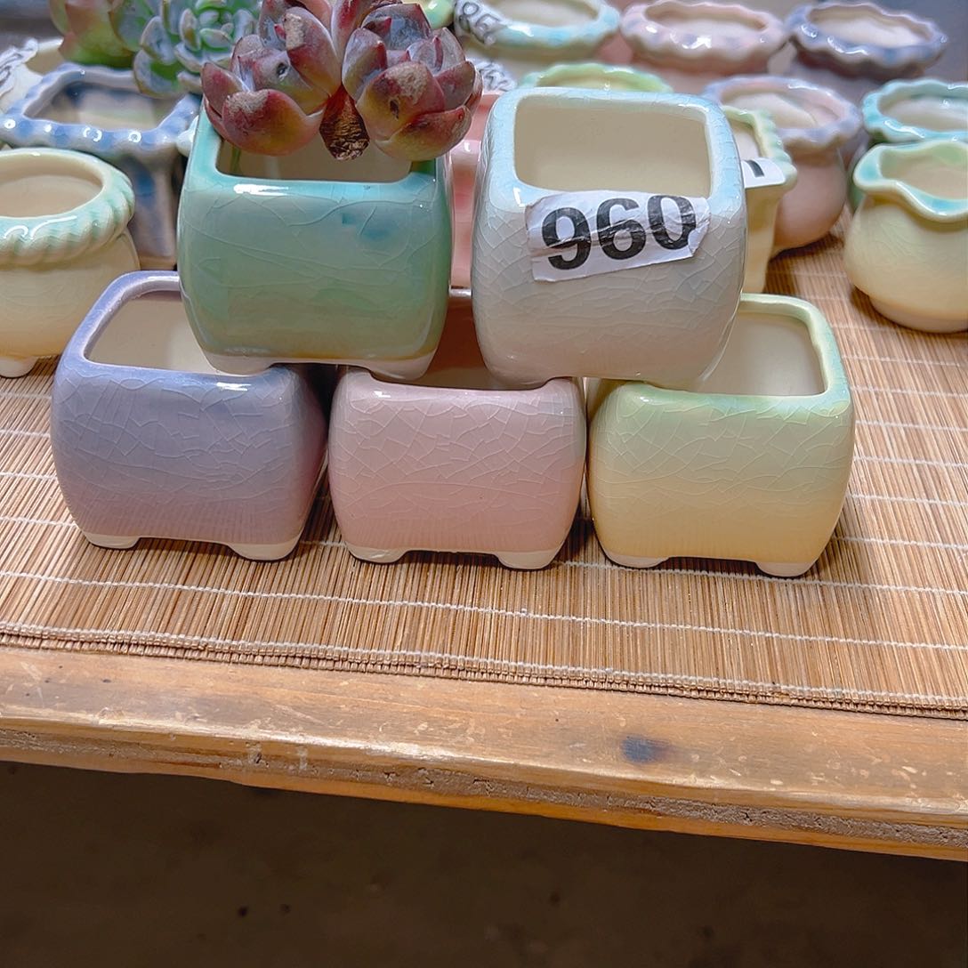 红陶陶瓷花盆当场满12包邮