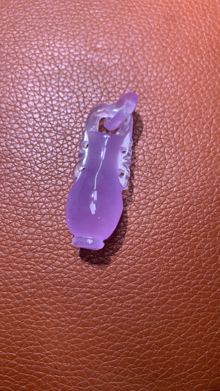 吊59  带吊环紫花瓶吊坠