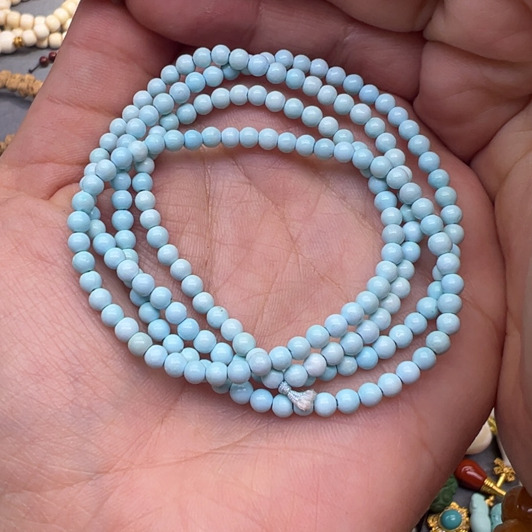 绿松石未镶嵌配件手串