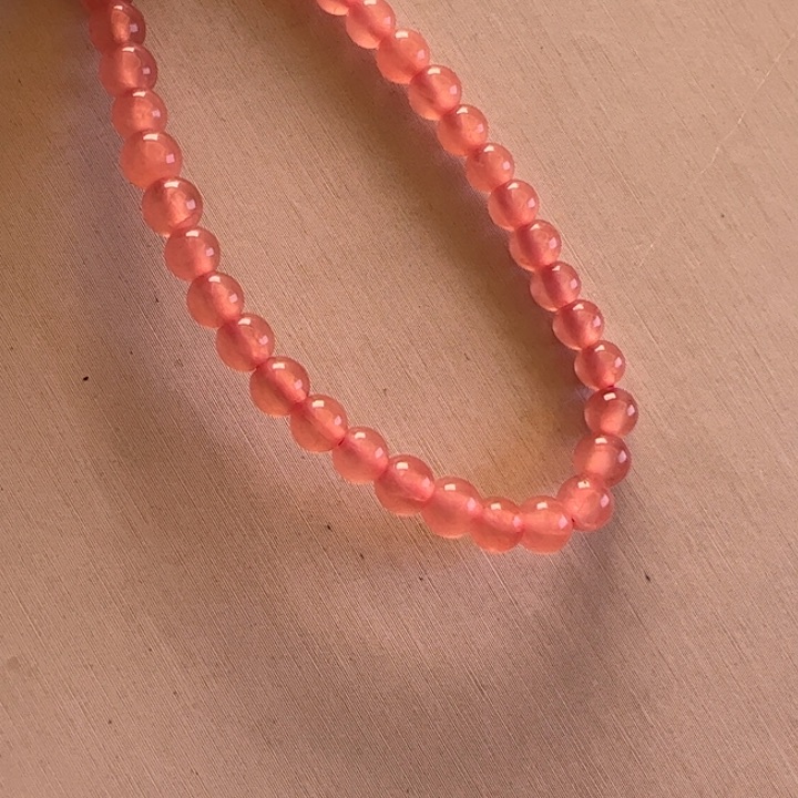 菱锰矿（红纹石）手串未镶嵌花*