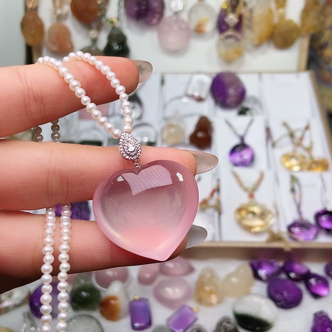 小***意水晶银S925镶嵌吊坠(赠链)