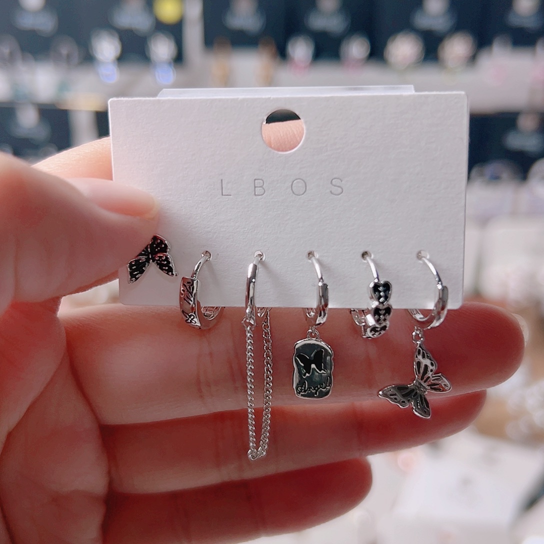 琉璃纯铜合金耳环的