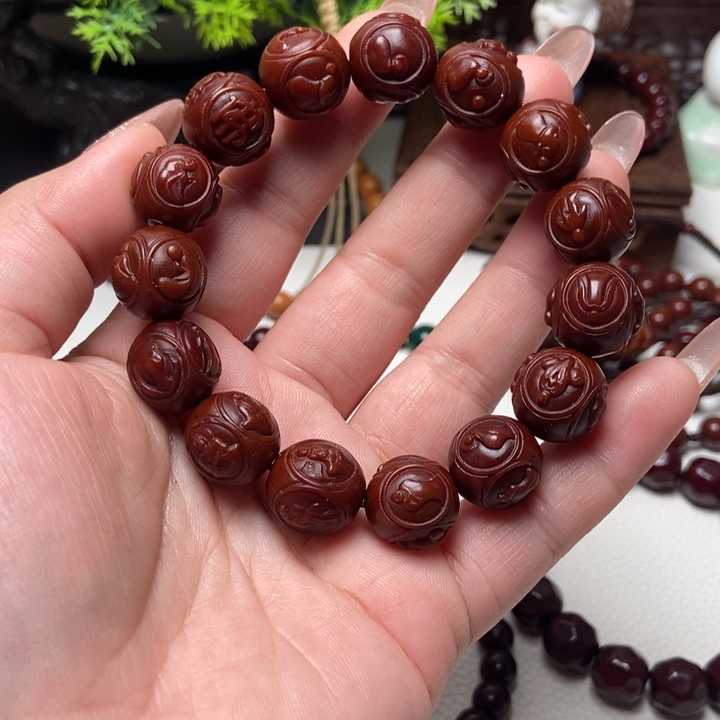 核桃手串/手链黑*猴头核桃串