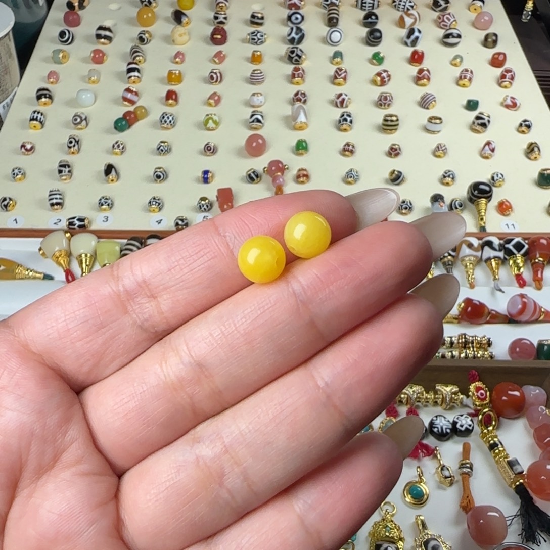 一***亿玛瑙/玉髓未镶嵌单珠配饰顶珠设计搭配