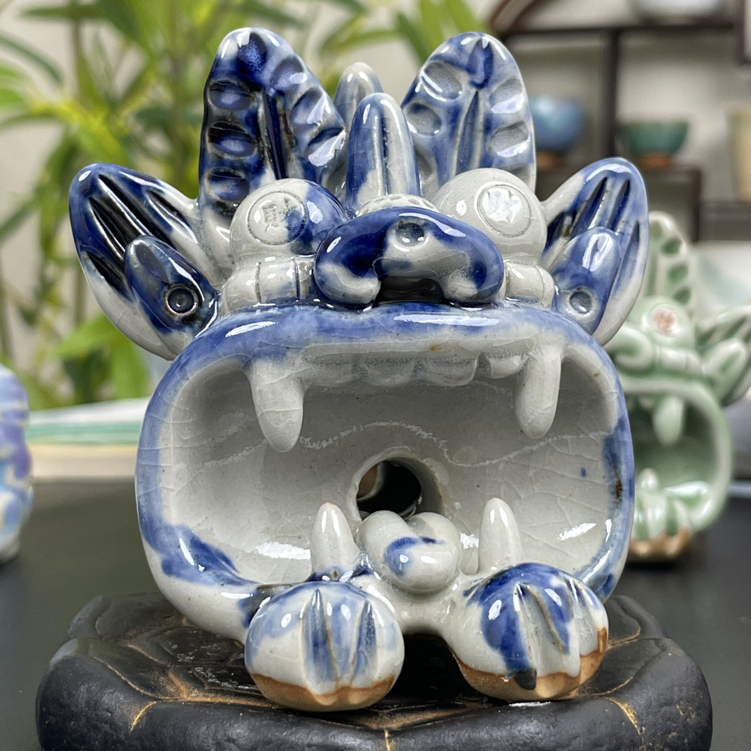 【宁州陶器】非遗纯手工华宁陶瓦猫云南瑞兽线香伴手礼招财纳福礼品