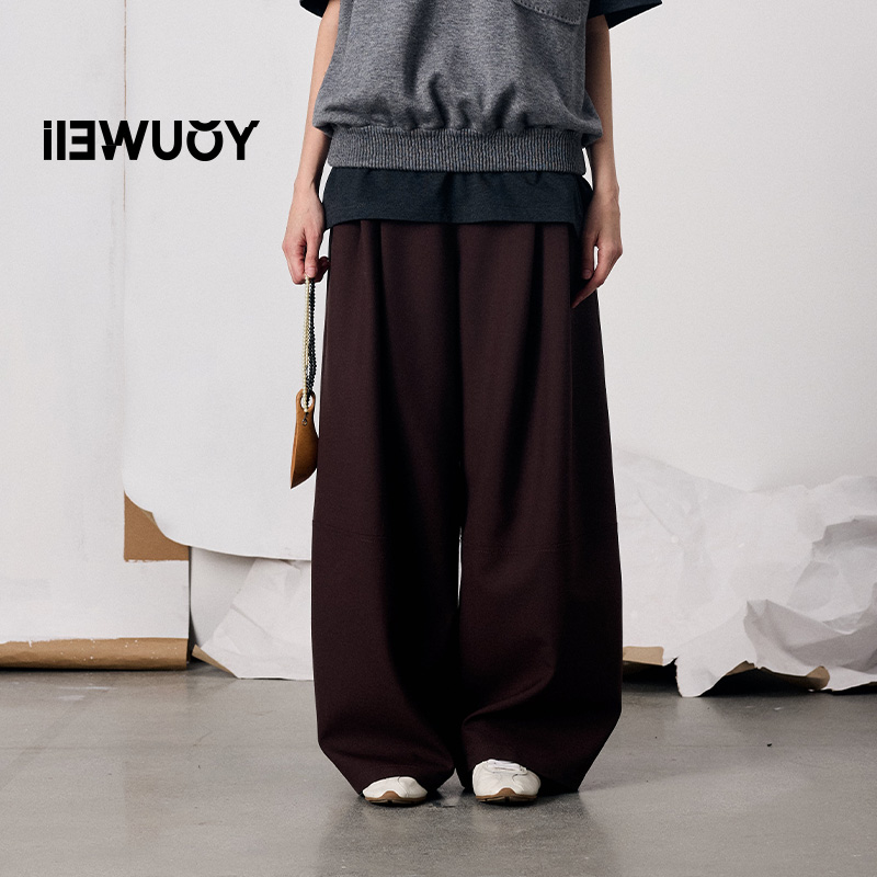 有尾YOUWEI2026春款新品学者阔腿弯刀裤时尚阔腿裤Y5426104