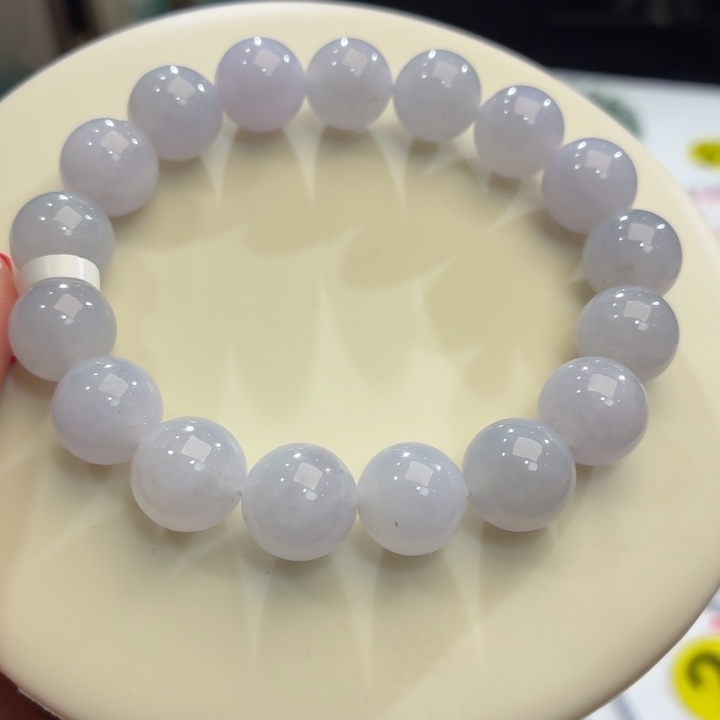 翡翠未镶嵌手链冰胶紫卡12．2