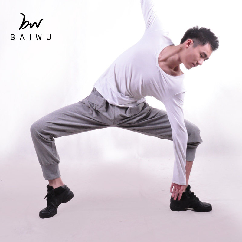 柏屋舞苑舞蹈裤收腿长裤运动长裤男直筒卫裤男士练功裤11112635