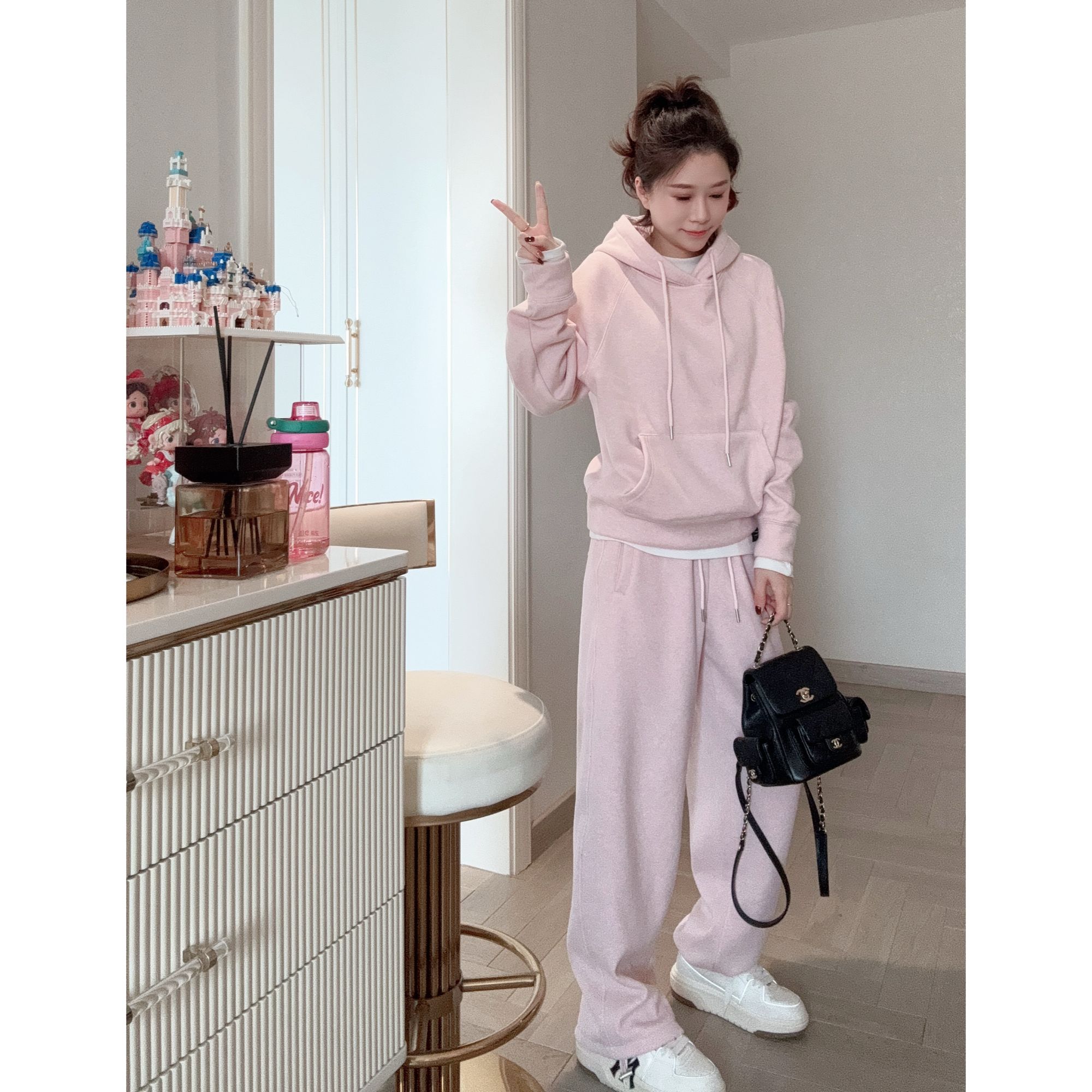 【厚绒套装1211】2025秋冬中版型加绒加厚轻奢舒适时尚女装连帽套装