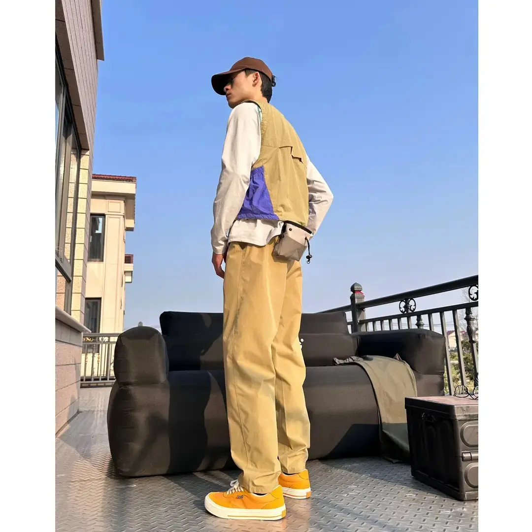 【设计师同款】男夏季薄款日系风软壳冲锋裤防水防风速干工装长裤