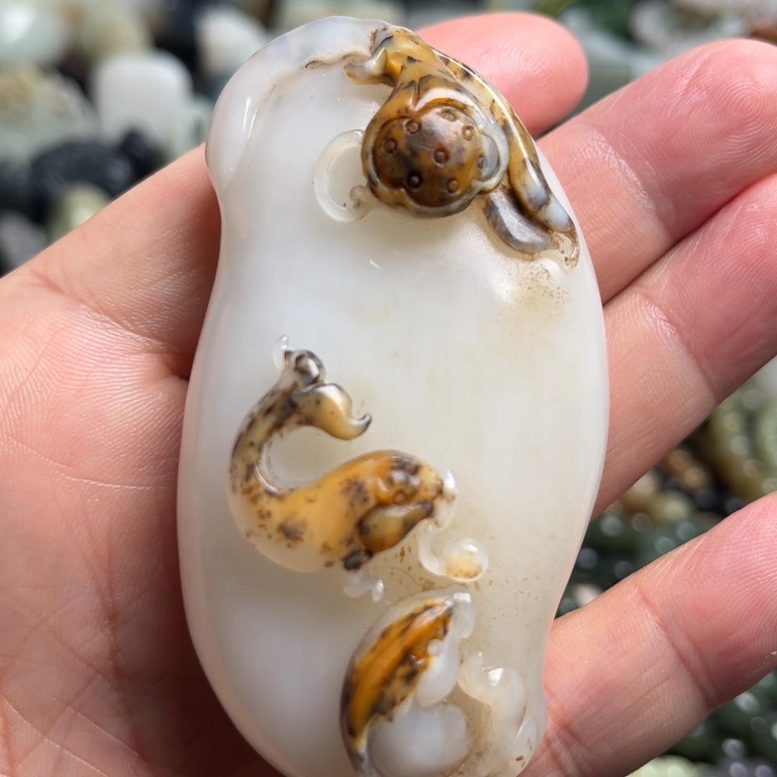 和田玉（青白玉）未镶嵌吊坠(不含链)